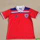 1980 England Away Red Retro Soccer Jersey