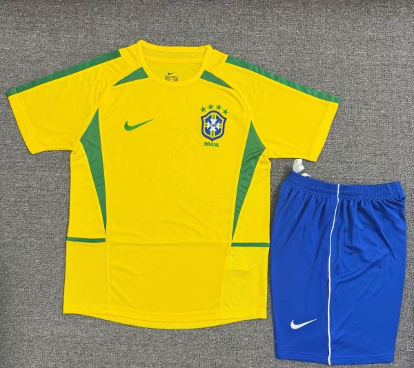 2002 Brazil Home Retro Adult Suit