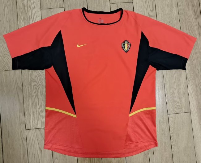 2002 Belgium Home Retro Soccer Jersey