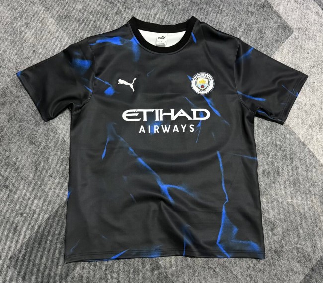 26-27 Man City Blue Short sleeves Loose And Thickened Hoody
