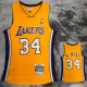 2000 LAKERS O‘NEAL #34 Yellow Retro Top Quality Hot Pressing NBA Jersey