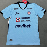 25-26 Cruz Azul Light Blue Goalkeeper Fans Soccer Jersey