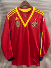 2013 Spain Long Sleeve Retro Soccer Jersey