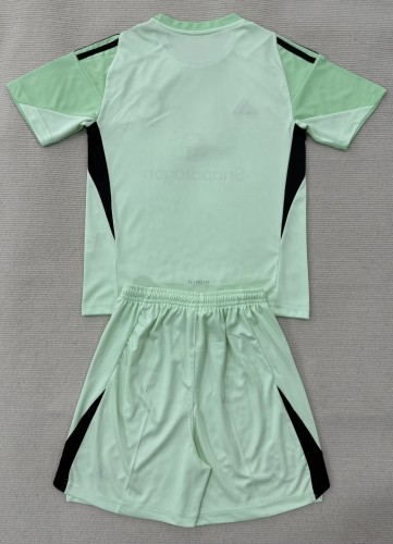 25-26 Man Utd Light Green GoalKeeper Kids Soccer Jersey