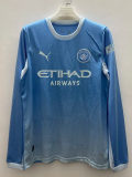 26-27 Man City Home Long Sleeve Fans Soccer Jersey (长袖)