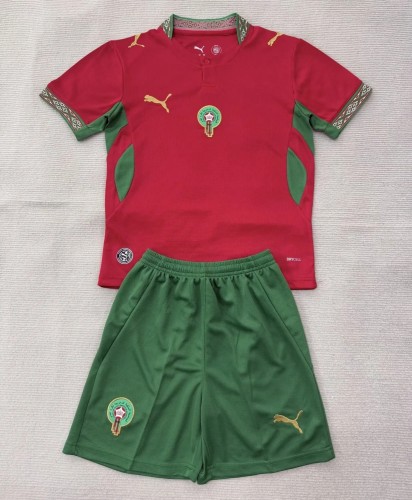 2026 World Cup Morocco Home Kids Soccer Jersey