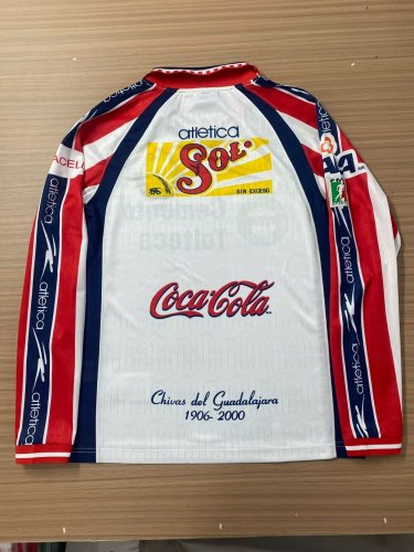 1999-2000 Chivas Away Long Sleeve Retro Soccer Jersey