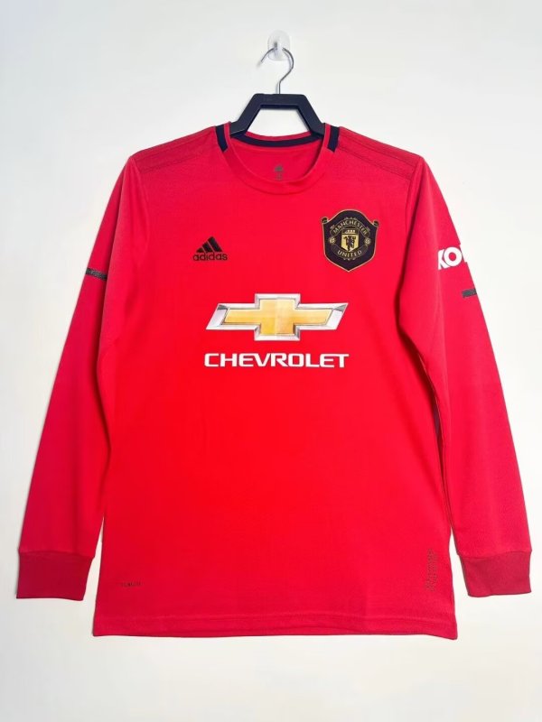 2018-2019 Man Utd Home Long sleeves Retro Soccer Jersey