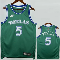 25-26 Dallas Mavericks RUSSELL #5 Green Retro Top Quality Hot Pressing NBA Jersey
