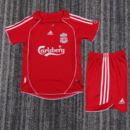2006-2008 Liverpool Home Retro Kids Soccer Jersey