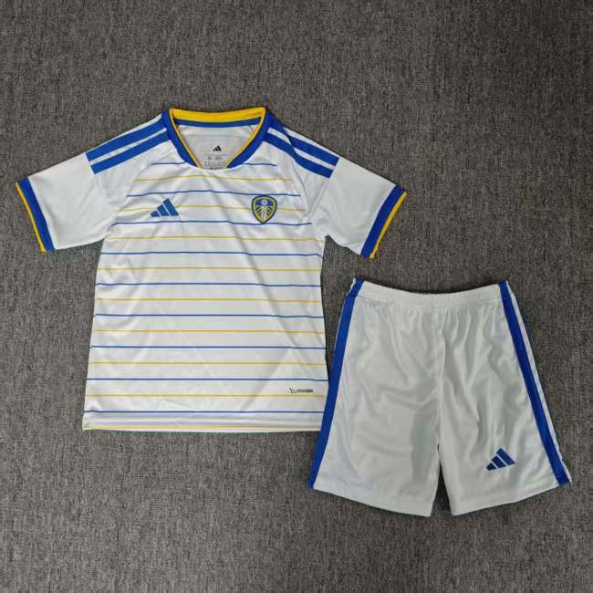 26-27 Leeds United Home Kids Soccer Jersey