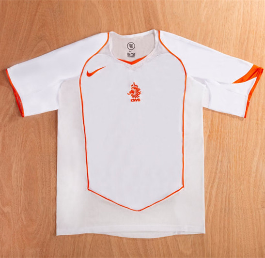 2004  NetherIands  Away Retro Soccer Jersey