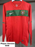 2010 Portugal Home Player Version Long Sleeve Retro Soccer Jersey 1:1 Thai Quality*长袖球员