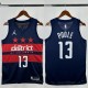24-25 Wizards POOLE #13 Royal blue Top Quality Hot Pressing NBA Jersey (Trapeze Edition)飞人版