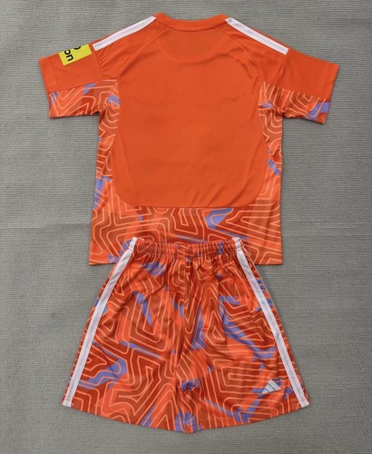26-27 Newcastle Orange GoalKeeper Kids Soccer Jersey