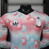 2026 Belgium Away Long Sleeve Player Version Soccer Jersey (长袖球员)