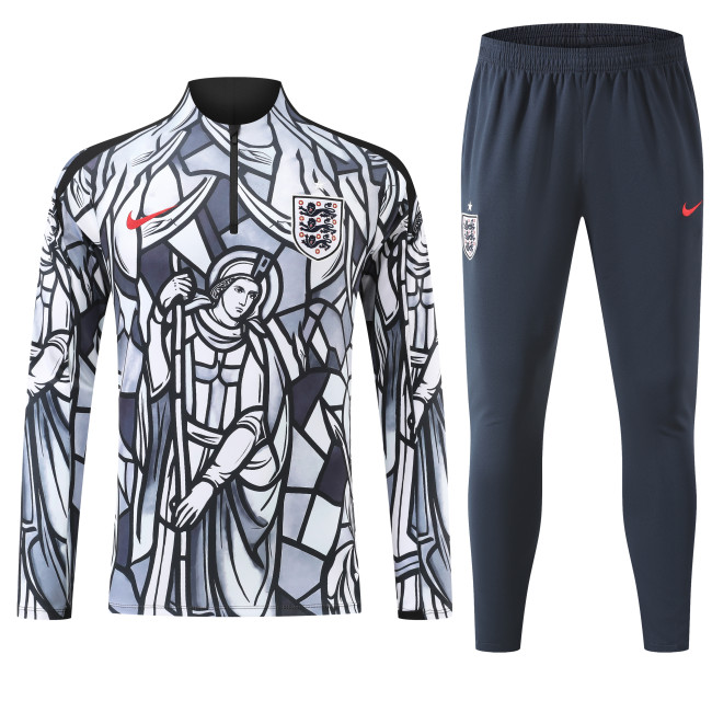 26-27 England High Quality Half Pull Tracksuit
