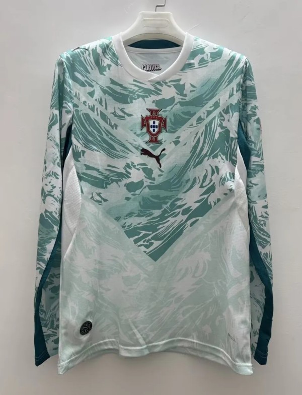 2026 Portugal Away Long Sleeve Fans Soccer Jersey（长袖）