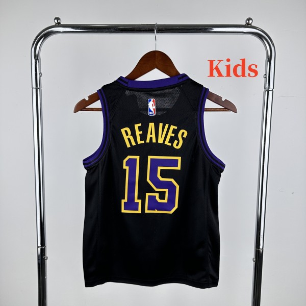 2024 LAKERS REAUES #15 Top Quality Hot Pressing Kids NBA Jersey