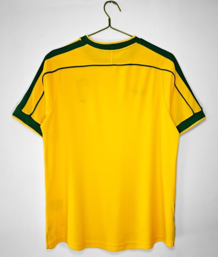 1998 Brazil Home Retro Soccer Jersey*耐克标有蓝边