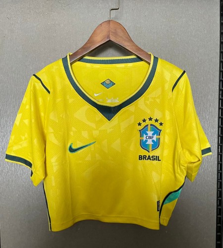2026 World Cup Brazil Home Women Cheerleading Short-sleeved (女)