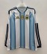 2026 World Cup Argentina Home Long Sleeve Fans Soccer Jersey (长袖)