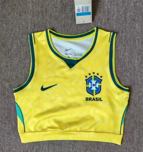 2026 World Cup Brazil Home Women Yoga Vest (女)