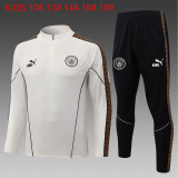 26-27 Man City High Quality Kids Half Pull Tracksuit