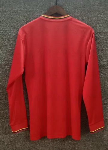 1990 Colombia Red Long Sleeve Retro Soccer Jersey
