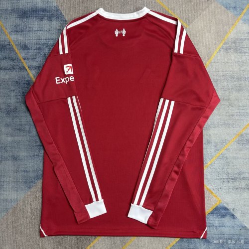 25-26 LIV Home Long Sleeve Fans Soccer Jersey