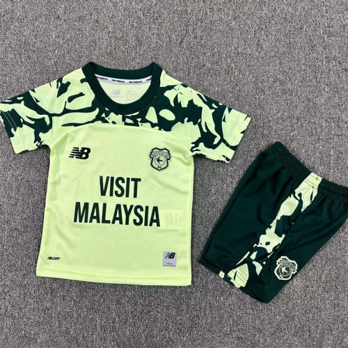 25-26 Cardiff City Away Kids Soccer Jersey