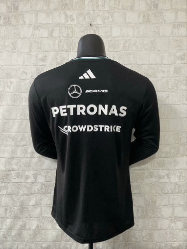 2025 F1 Benz New Pattern Long Sleeve Racing Suit 长袖