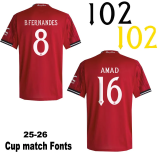 25-26 Man Utd Home Long Sleeve Player Version Soccer Jersey (长袖球员)