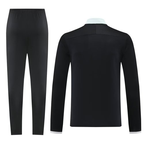 25-26 High Quality Half Pull Tracksuit— Black 黑色