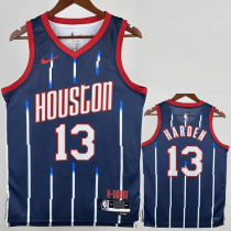 23-24 Rockets HARDEN #13 Royal blue City Edition Top Quality Hot Pressing NBA Jersey