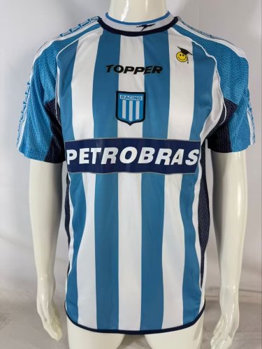 2002-2003 Racing Club Home Retro Soccer Jersey