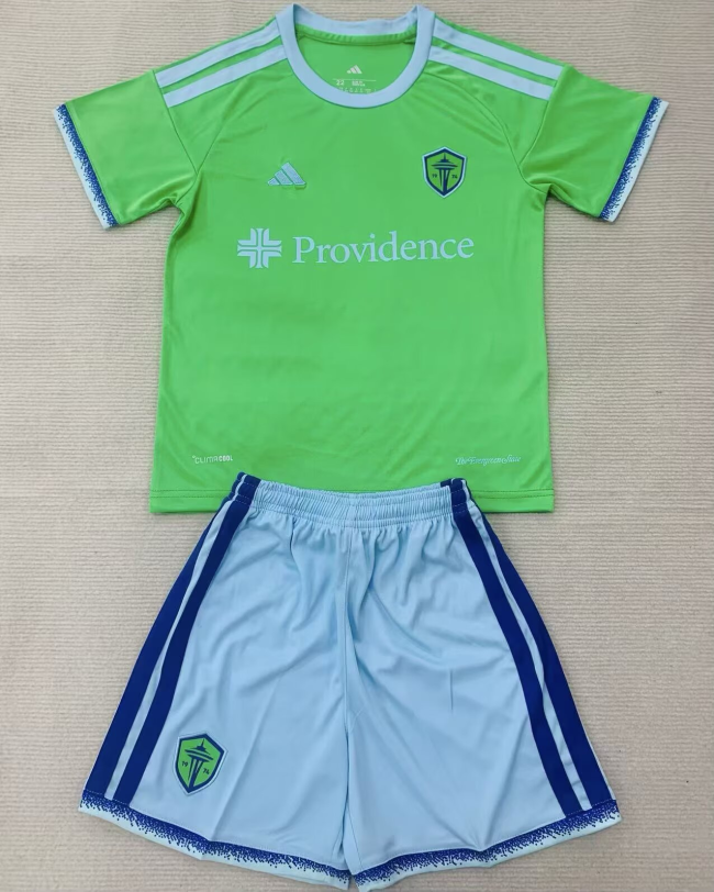 26-27 Seattle Sounders Home Kids Soccer Jersey