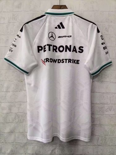 2026 F1 Benz New Pattern Short Sleeve Racing Suit