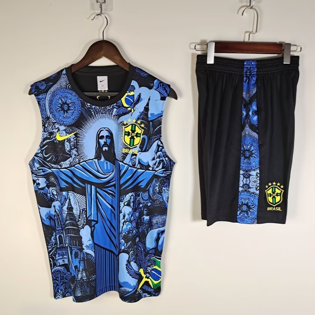 25-26 Brazil High Quality Kids Tank Top And Shorts Suit