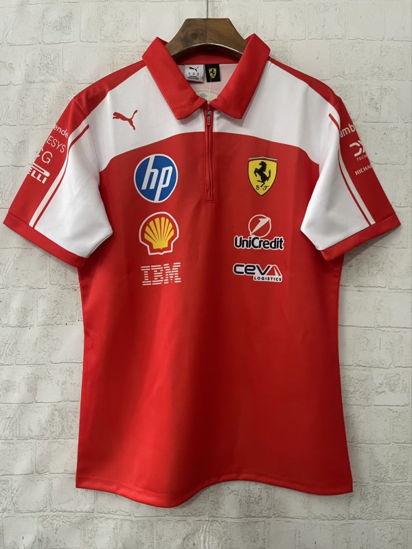 2026 F1 Ferrari New Pattern Red Short Sleeve Racing Suit