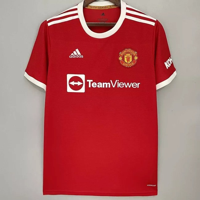 21-22 Man Utd Home Fans Soccer Jersey