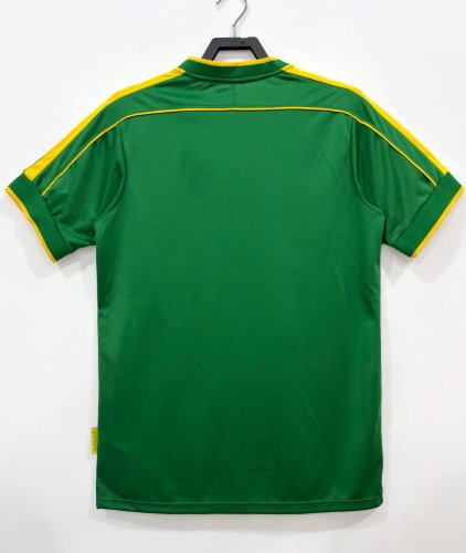 1998 Brazil Green Retro Soccer Jersey