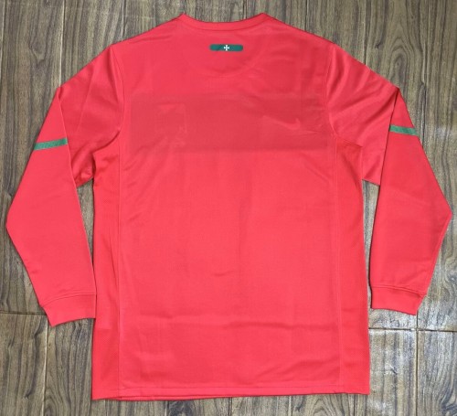 2010 Portugal Home Long Sleeve Retro Soccer Jersey