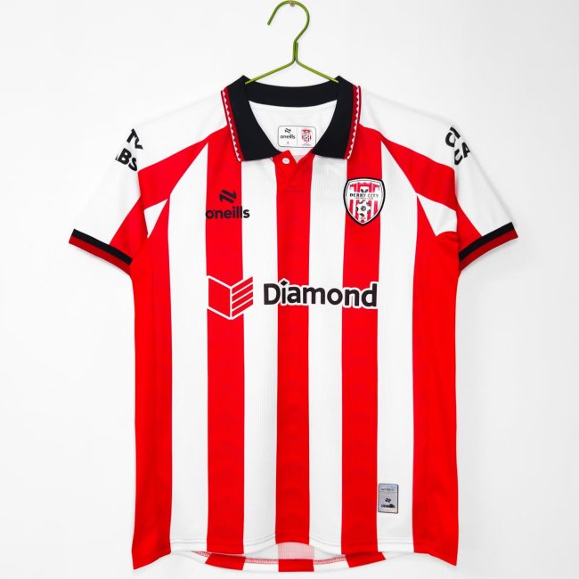 26-27 Derry City Home Fans Soccer Jersey