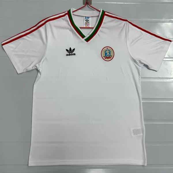 1986 Bulgaria White Retro Soccer Jersey