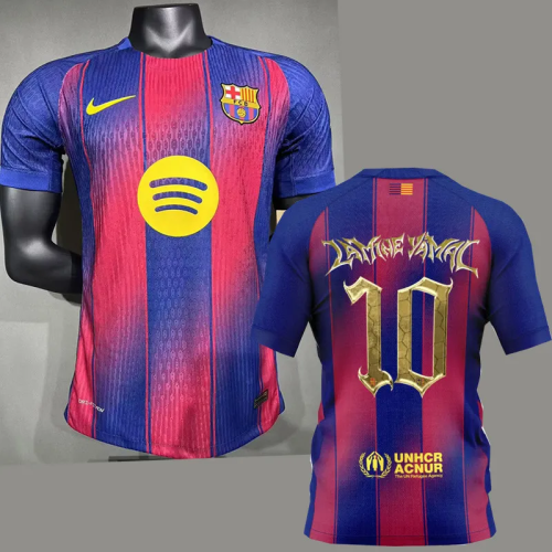 25-26 BAR Home Lamine Yamal #10 Kopa Trophy Player Version Soccer Jersey