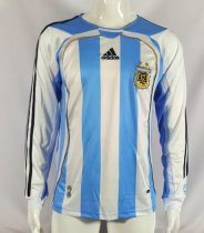 2006 Argentina Home Long sleeves Retro Retro Soccer Jersey 2006 Argentina Home Long sleeves Retro Retro Soccer Jersey