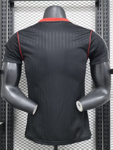 25-26 Man Utd Black Casual Special Edition Player Version Soccer Jersey*带白边