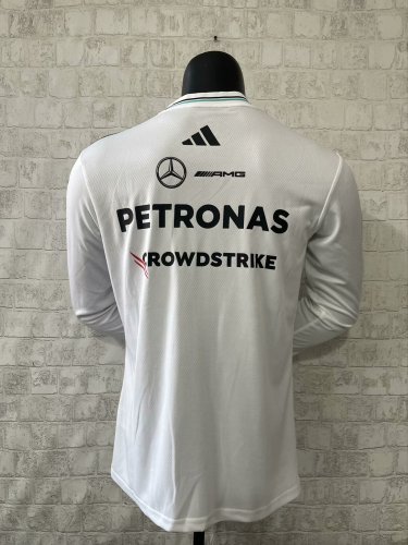 2025 F1 Benz New Pattern Long Sleeve Racing Suit 长袖