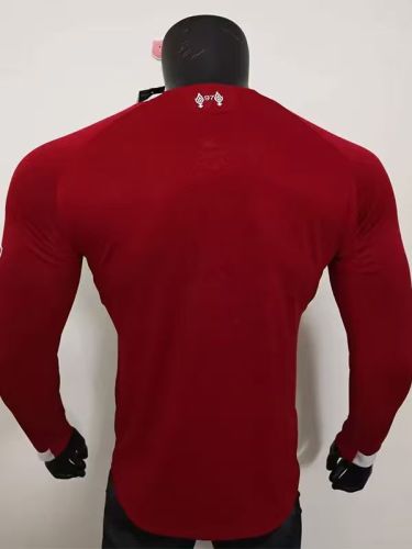 25-26 LIV Home Long Sleeve Player Version Soccer Jersey